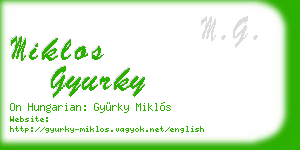 miklos gyurky business card